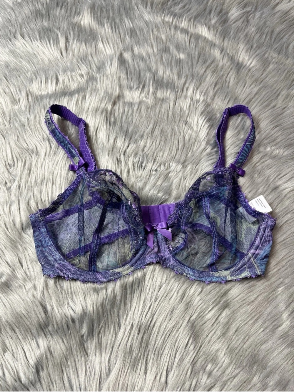 Freya Untamed AA1291 Underwire Plunge Balcony Bra Amethyst 30E